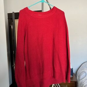 Old Navy Women's Bright Red Crew Neck Sweater
